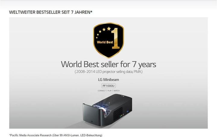 Image du produit LG Pf1000u (Full HD, 1000 lm, 0.29:1)