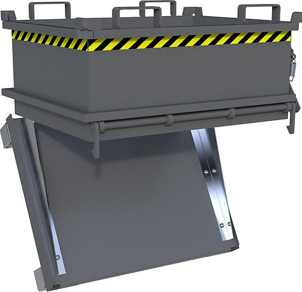 Produktbild eurokraft pro Klappbodenbehälter EUROKRAFT, Volumen 0,24 m³, mausgrau RAL 7005