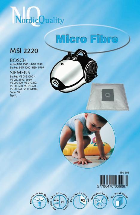 Produktbild Nordic Quality MSI 2220 Vacuum cleaner bags, 5 pcs. (5 x)