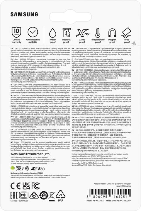 Immagine prodotto Samsung EVO Plus (128 GB, microSDXC, U3, UHS-I)