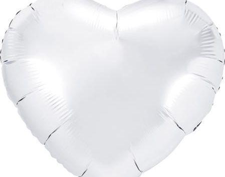 Produktbild Partydeco Herzballon Weiss 45cm (1 x)