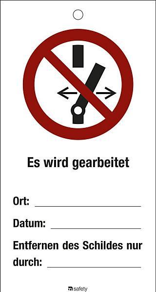 Produktbild Marahrens Wartungsanhänger, 10er Set, 80x150, Kunststoff, Nicht schalten! Es wird gearb…