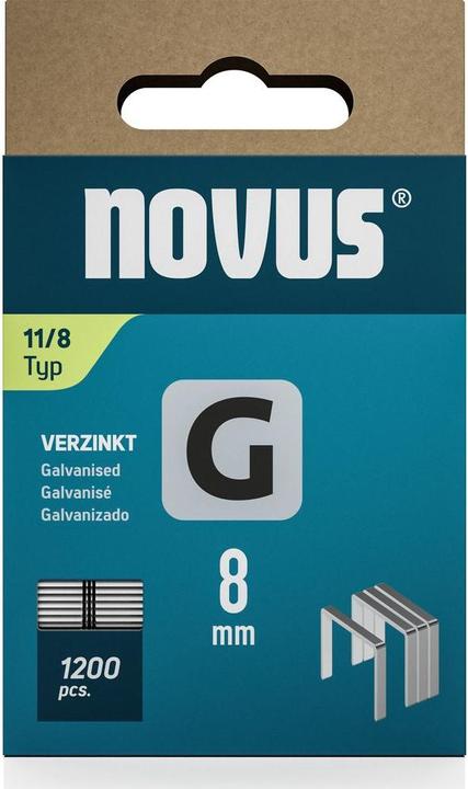 Image du produit Novus Agrafes à fil plat G 11 8mm 1200 pcs.