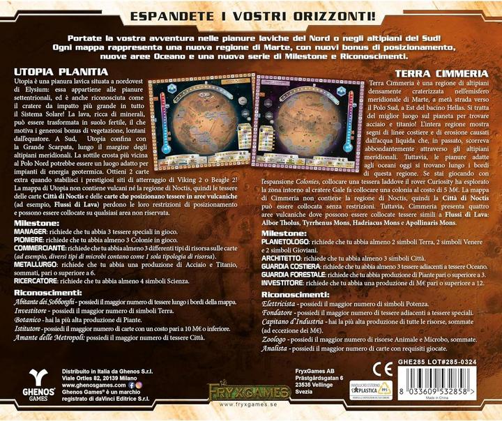 Immagine prodotto Ghenos Games TERRAFORMING MARS - UTOPIA E CIMMERIA - DAY ONE 29/10 (Italiano)