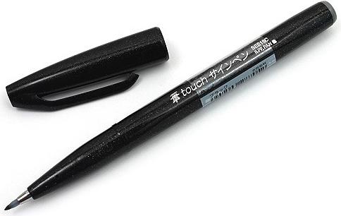 Actual product image Pentel Brush Sign Pen 12s (Blue, Violet, Green, Pink, Red, 12 x)