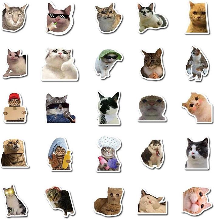 Produktbild JTI Aufkleber Katzen - 50 Stk