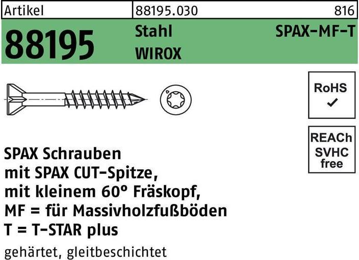 Actual product image Spax Self-tapping screws (500 Screws per piece)