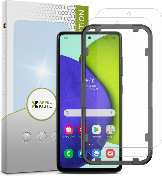 Actual product image Apfelkiste - Panzer Glas Displayschutzfolie mit Montagerahmen (2er Set) (2 Piece, Samsung Galaxy S21 FE 5G)
