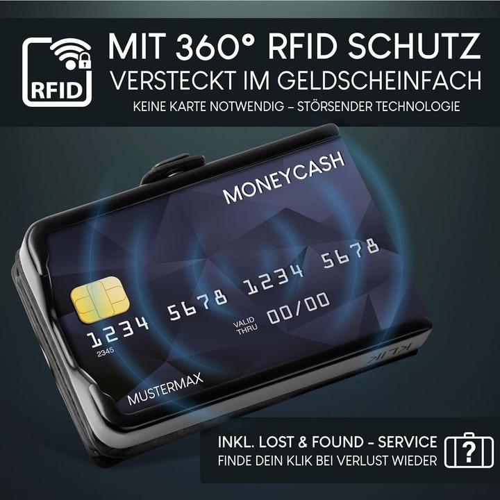 Actual product image Puristo KLIK MINIMAL Slim Wallet Black 7s