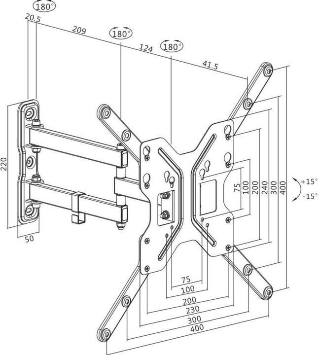 Actual product image LogiLink BP0016 (Wall, 55", 30 kg)