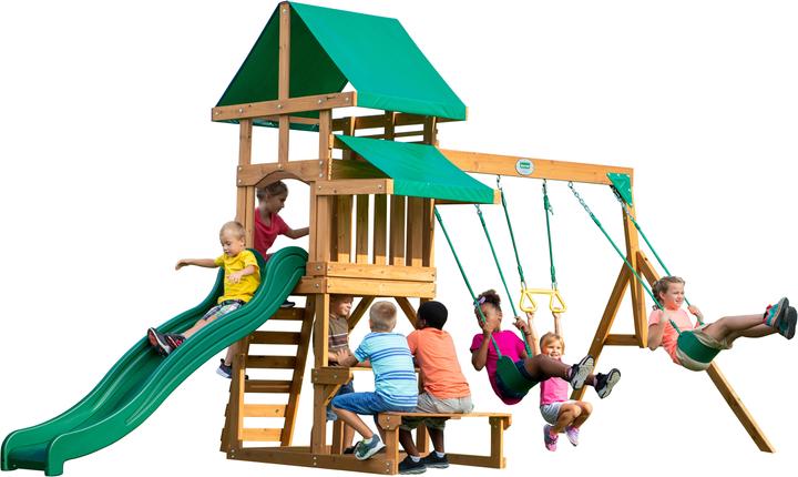 Produktbild Backyard Discovery Belmont Spielturm mit Schaukeln und Rutsche