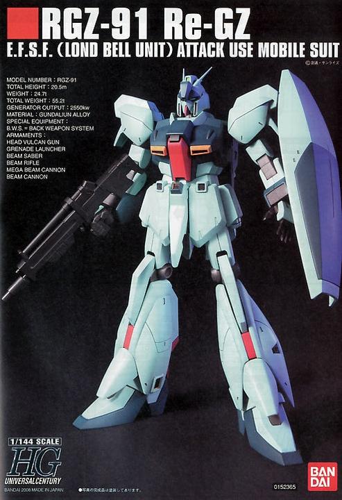 Actual product image Bandai HGUC 1/144 RGZ-91 Re-GZ