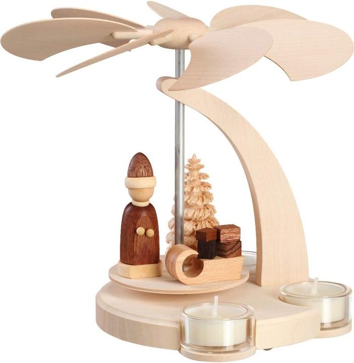 Produktbild Seiffener Volkskunst Weihnachtspyramide mit Teelicht