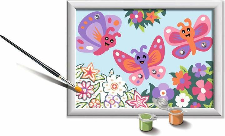 Produktbild Ravensburger Malen nach Zahlen 23763 - Fröhliche Schmetterlinge - Kinder ab 7 Jahren