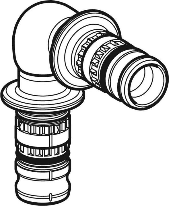 Produktbild Geberit Mepla Pressfitting Winkel 90 Kunststoff 40 mm 625.271.00.5 (Pressverbindung)