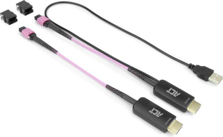 Actual product image HDMI to MTP/MPO adapter set to extend an HDMI connection up to 8K@60Hz (1.80 m, Parallel (printer))