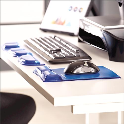 Produktbild Fellowes Health-V Crystal Tastatur-Handgelenkauflage blau