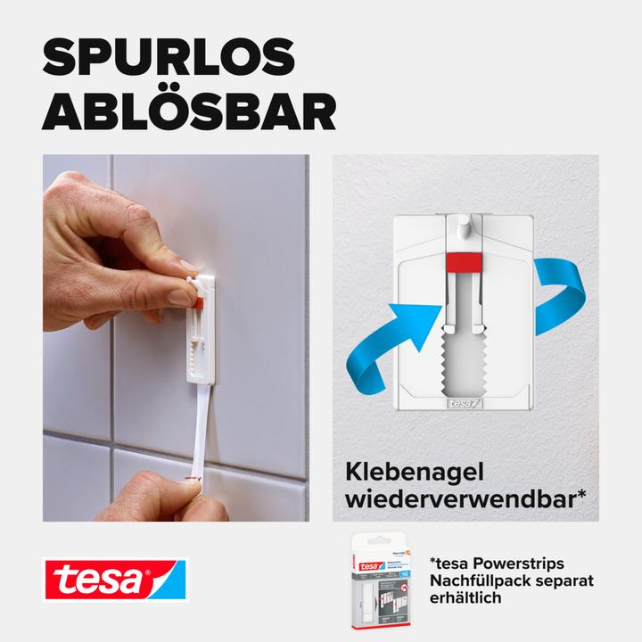 Produktbild tesa Klebenagel für Fliesen & Metall, höhenverstellbar