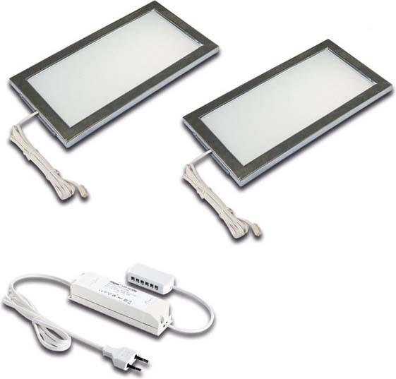 Actual product image Hera 61057420182 Under-cabinet lights, stainless steel look, 21 x 11 x 0.85 cm (390 lm)