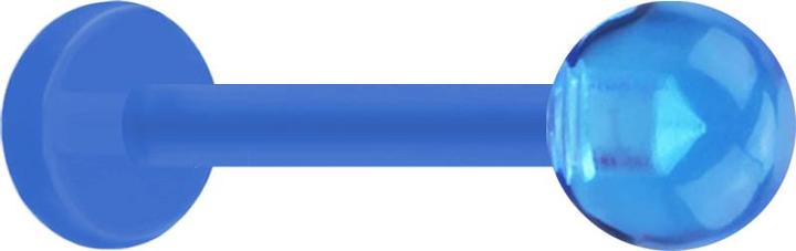 Produktbild Star Piercing Micro Labret hellblau mit Kugel hellblau (ohne Messing, Acryl)