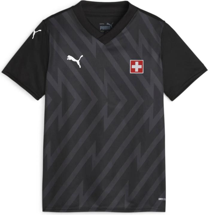 Puma Schweiz Kinder Torwart EM Trikot ohne SFV Logo schwarz