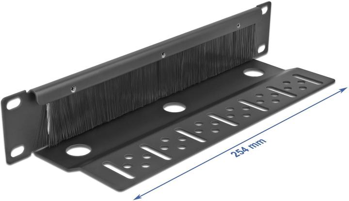 Actual product image Delock 10? Cable management brush strip with cable fixing 1 U black