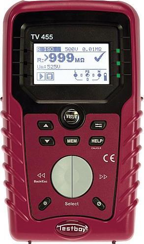 Testboy Appliance tester TV 455 EN 61326 (CAT IV 300V, CAT III 600V)
