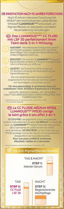Image du produit NIVEA Fluide Cellulaire Lumineux630 CC 3 en 1 (Valeur moyenne)