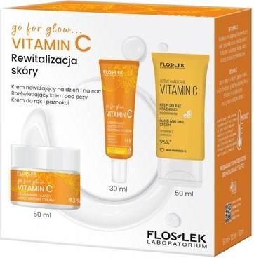 Actual product image Floslek Floslekset Go For Glow Vitamin C Moisturizing Cream For Day And Night 50ml, Illuminating Eye Cream 3 (Facial care set)