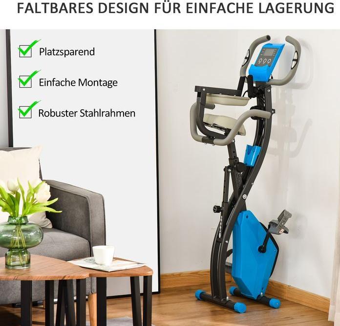 Produktbild Swisshandel24 Heimtrainer X-Bike 2-in-1 Fahrradtrainer LCD-Display klappbar Trimmrad mit 8 stufig einstellbarem Ma
