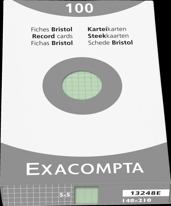 Exacompta Karteikarten (A4, 205 g/m², 100 x)