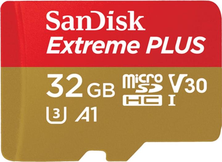 SanDisk microSDHC 100MB A1 32GB Extreme Plus (32 GB, microSDHC, U3, UHS-I)