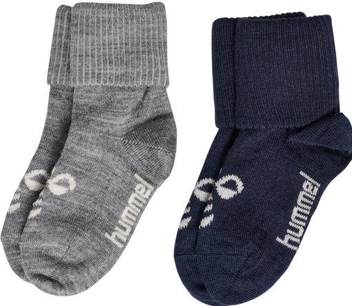 Actual product image hummel hmlMINI WOOL 2-PACK SOCKS (24 - 27)
