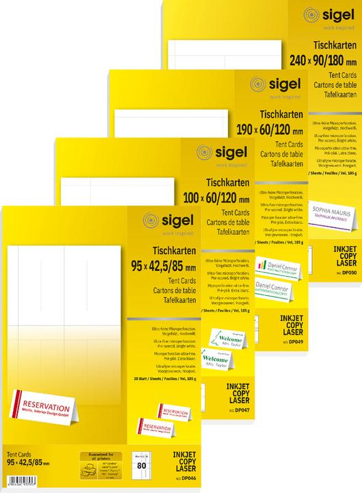 Image du produit Sigel cartons de table