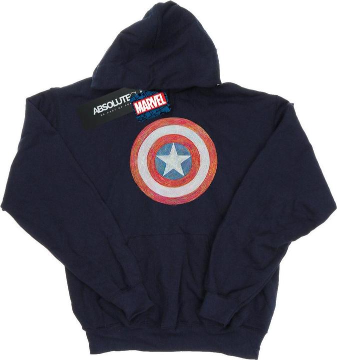 Produktbild Captain America Sketched Shield Kapuzenpullover Jungen (140, 146)