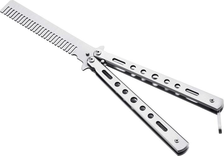JTI Haarkamm, Butterflymesser - Silber