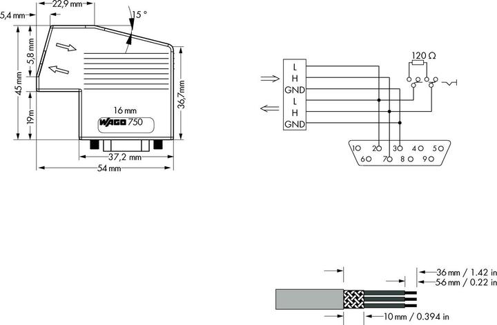 Produktbild Wago Feldbus Steckverbinder  CANOPEN