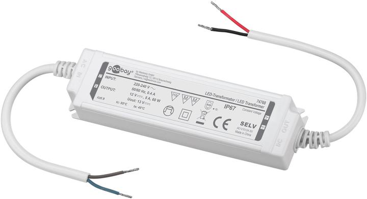 Actual product image Goobay LED-Trafo 12 V DC, 60 W, IP67
