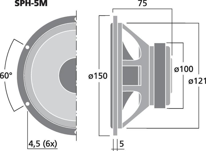 Produktbild Monacor HiFiBasslautsprecher (1 Stk.)