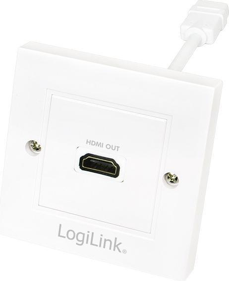 Image du produit LogiLink Prise murale HDMI avec 1x HDMI femelle (0.07 m, HDMI)