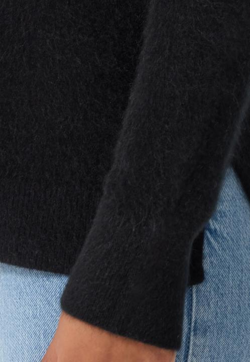 Actual product image Cash-Mere Brushed Kaschmir Rundhals Pullover mit Seitenschlitzen (L)