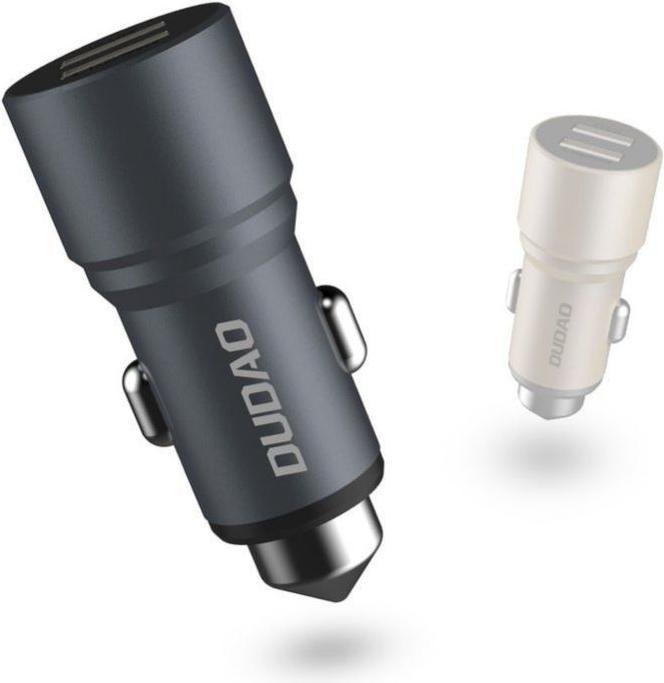 Image du produit Dudao car charger 2x USB 3.1A gray (R5 gray)