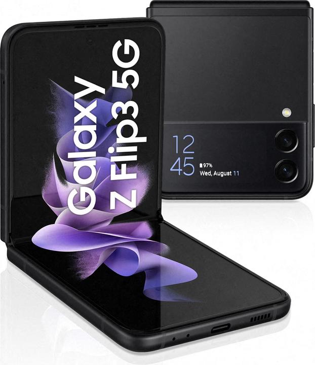 Immagine prodotto Samsung Galaxy Z Flip3 5G UE (128 GB, Phantom Black, 6.70", SIM + eSIM, 12 Mpx, 5G)