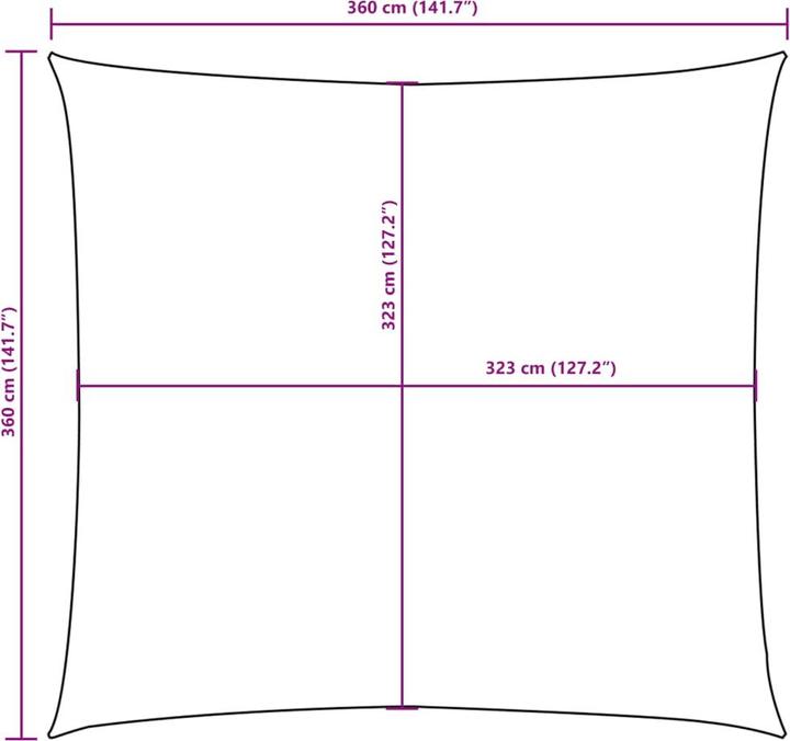 Image du produit VidaXL Voile d'ombrage (360 x 360 cm)