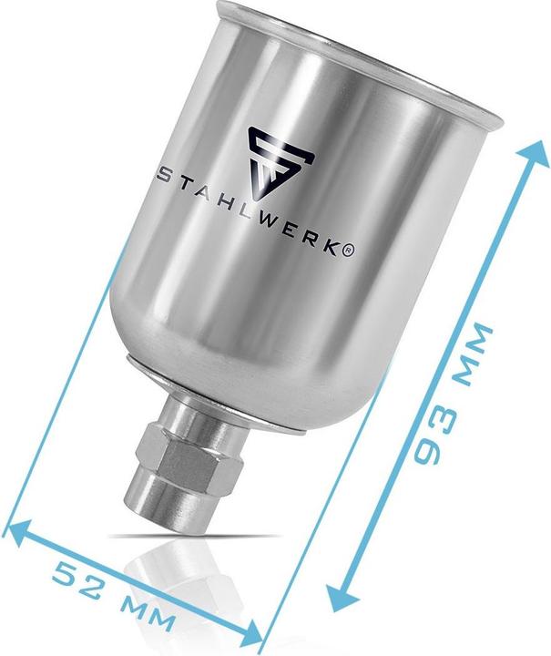 Produktbild Stahlwerk Alu Lackierbecher Set / Fliessbecher 125 ml und 600 ml Farbbecher