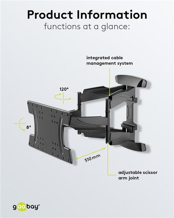 Produktbild Goobay OLED Fullmotion (Wand, 37", 30 kg)