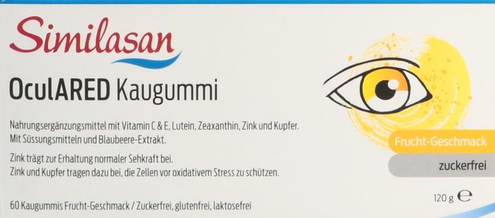 Actual product image Similasan OculARED chewing gum fruit 60 (60 Piece, 154 g)