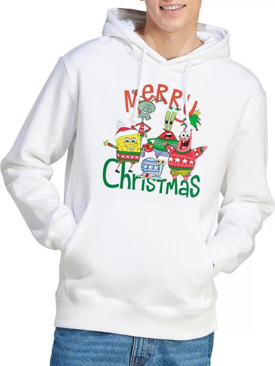 Immagine prodotto Spongebob Squarepants Merry Christmas Felpa con Cappuccio Gruppo Uomo (XL)