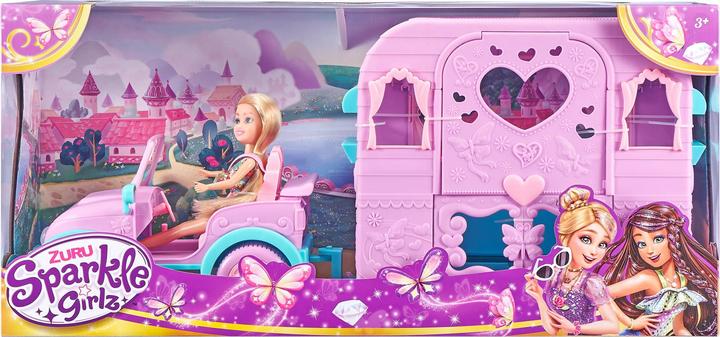 Actual product image Zuru Sparkle Girlz Doll with Jeep and Caravan (100176)