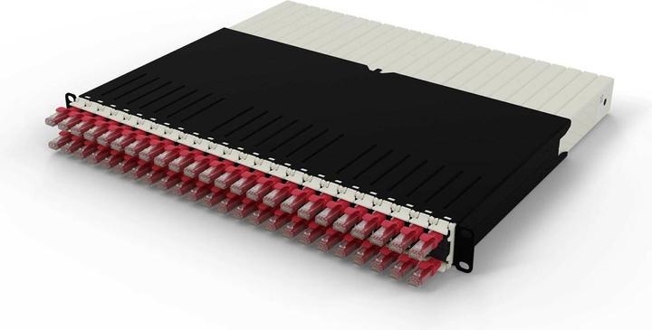 PATCHBOX one / 8RU / Cat 6A, UTP, 0.8 m, Rot (UTP, CAT6a, 0.80 m)
